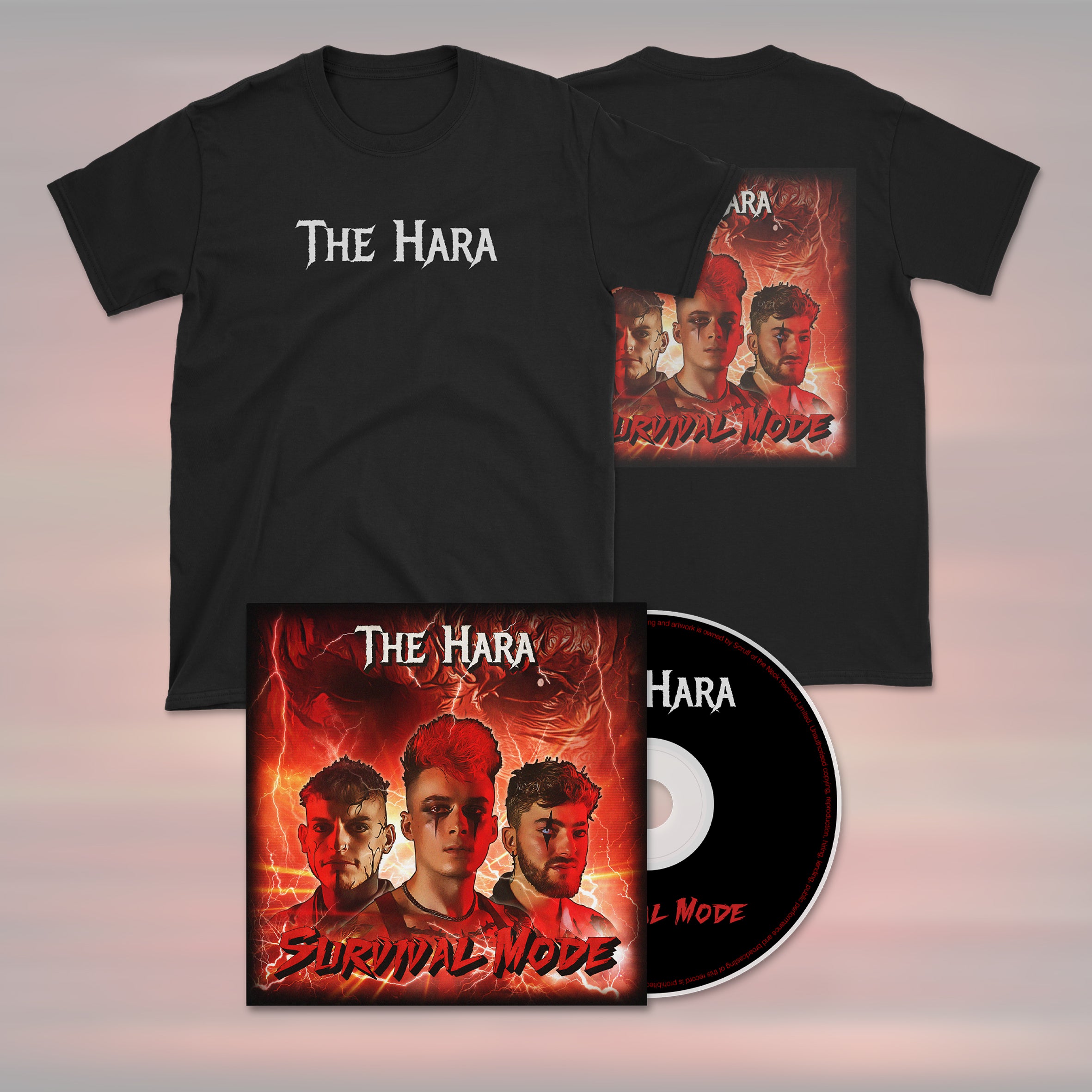 THE HARA - 'Survival Mode' - Webstore Exclusive T-Shirt + CD Bundle - The Hara UK product image