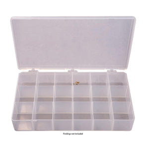 Plastic Organizer Box With 4 to 12 Adjustable Compartments-6-1/2' x 3-1/2