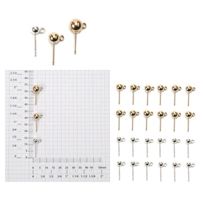 14KY & 14KW .034 One Hole Baby Safe Threaded Earring Backs-4.5mm OD — Otto  Frei
