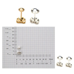 14KY & 14KW .034 One Hole Baby Safe Threaded Earring Backs-4.5mm OD — Otto  Frei