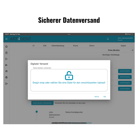 Sicherer Datenversand - PIXEL.dental Shop