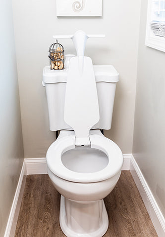 True Toilet Urinal Attachment Installed on the Home Toilet