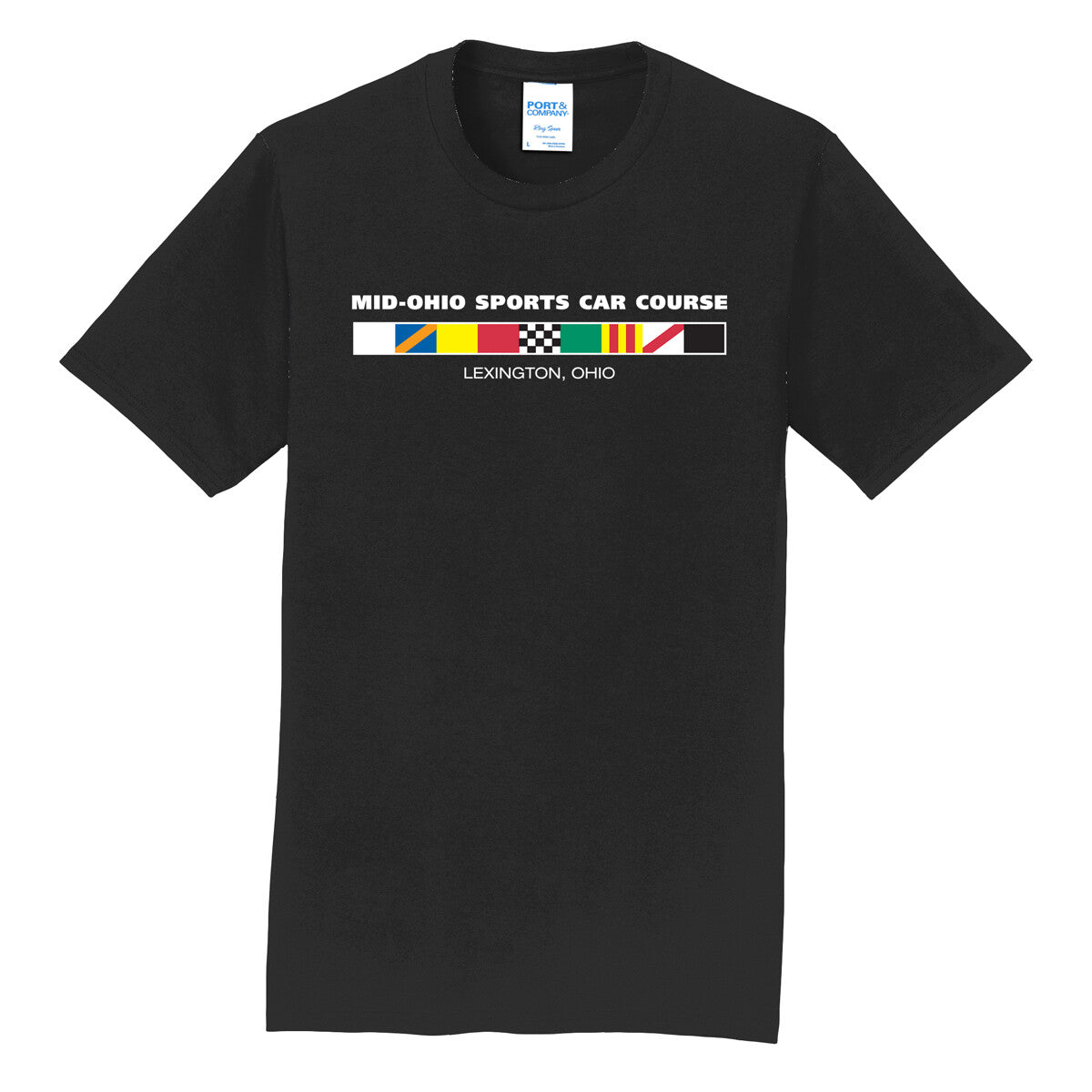 Mid-Ohio Flag Strip Tee - Black - MO Store product image