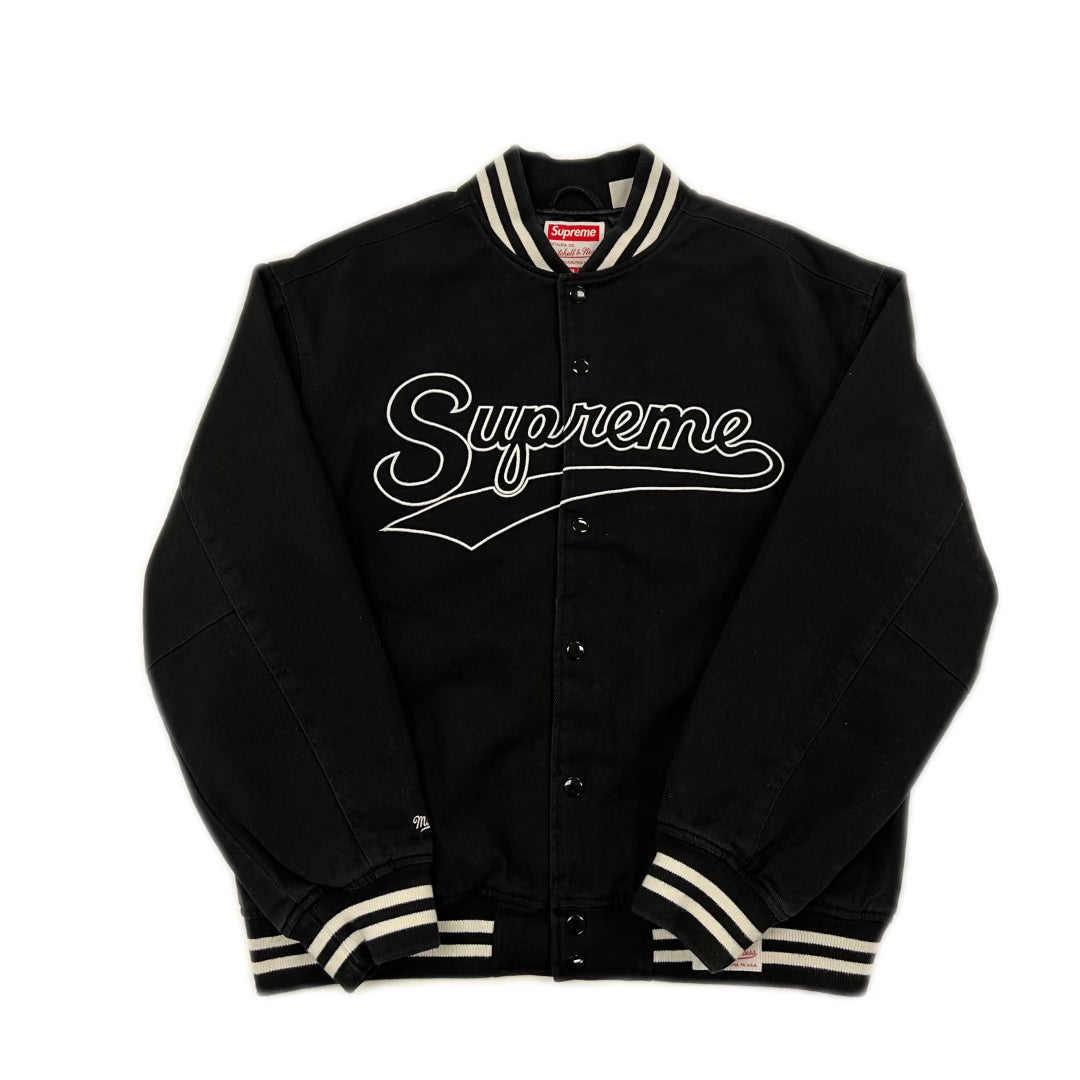 Supreme Mitchell x Ness Doughboy Twill Varsity Jacket Black – TG