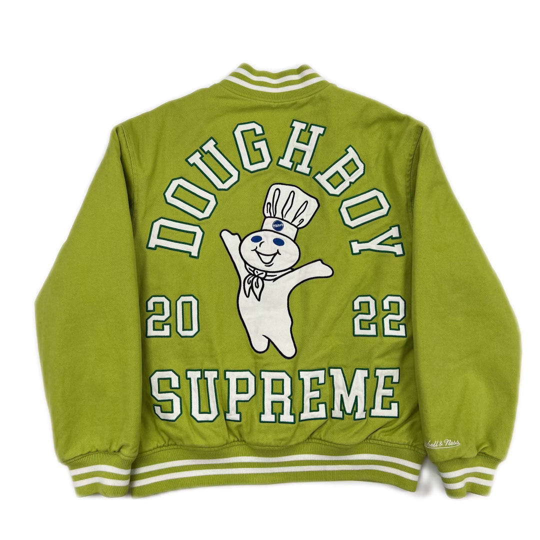 Supreme Mitchell x Ness Doughboy Twill Varsity Jacket Green – TG