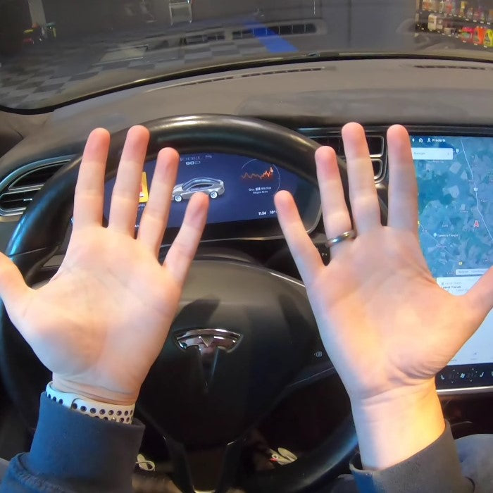 Dirty hands on steering wheel