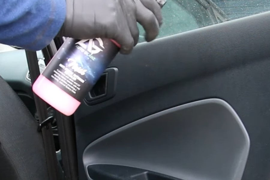 Interior cleaning the car