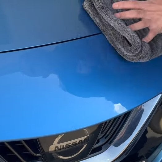 Twisted Loop Drying Towel on car