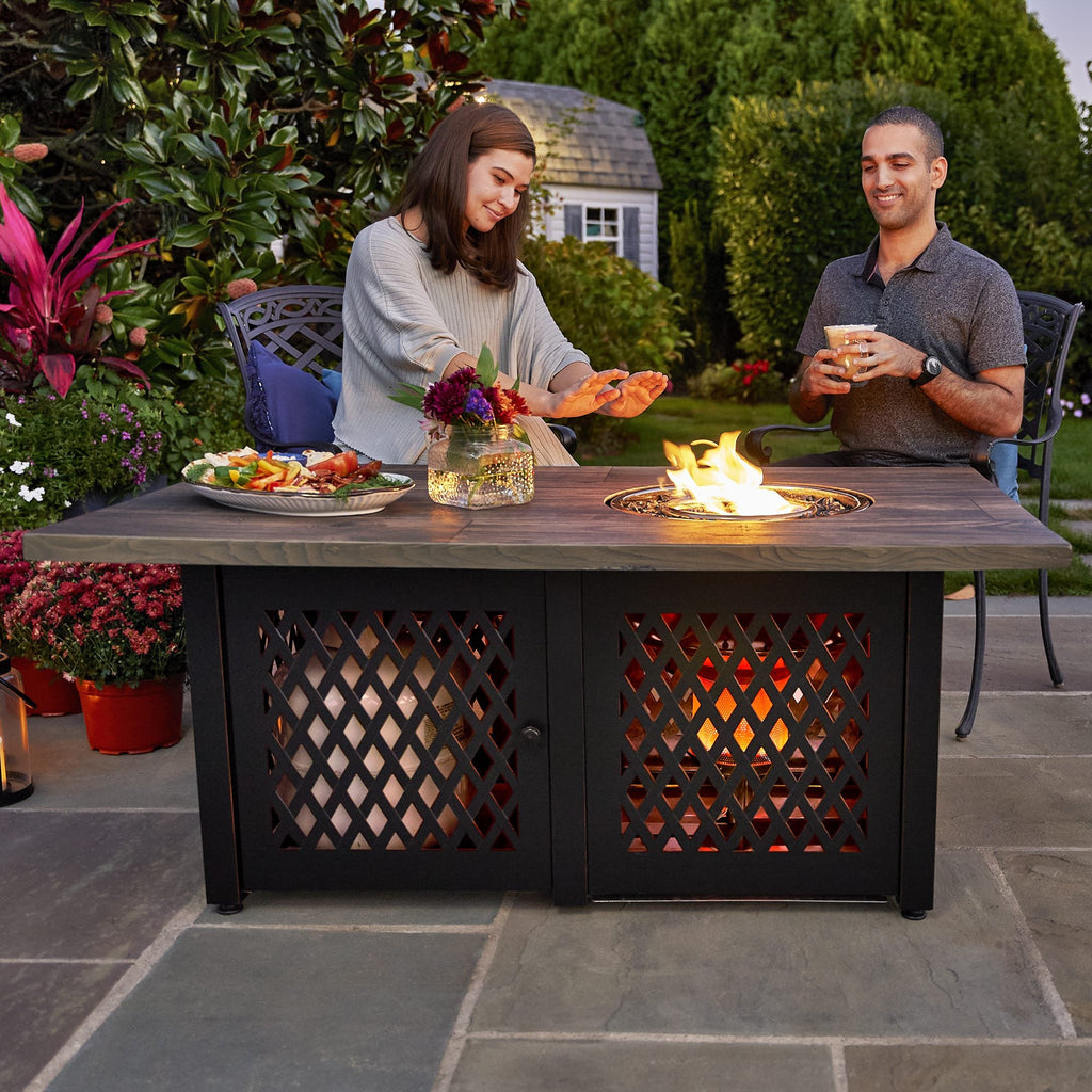 dual heat propane fire pit