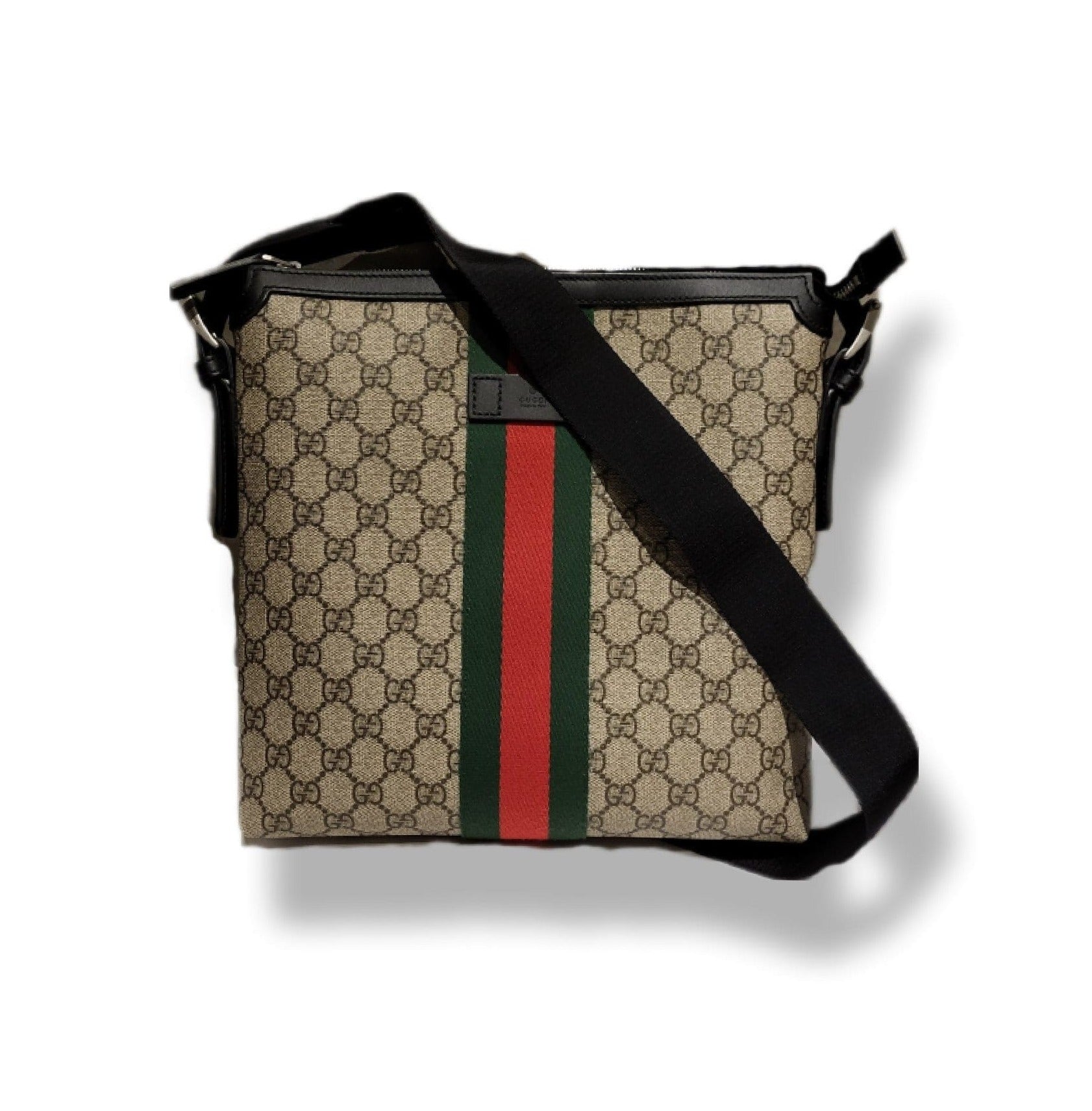 gucci web gg supreme flat messenger