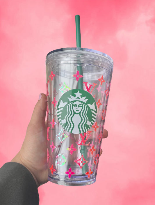 Starbucks Matte Black Tumbler With Design – The Rue Life