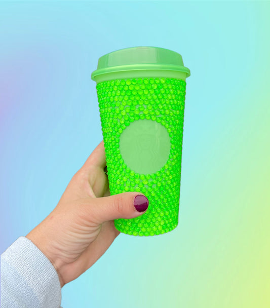 Yellow and Green Speckled Lid Starbucks Metal Cup – The Rue Life