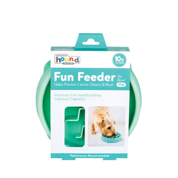 Outward Hound Teal Drop Fun Feeder Interactive Dog Bowl - Pet