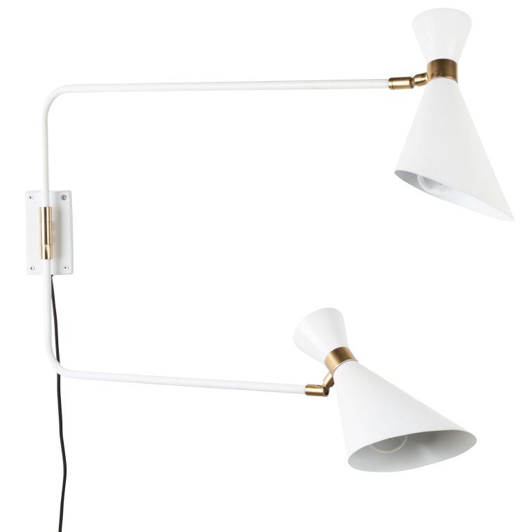 Zuiver Wandlamp Shady Double 2-Lichts B14.5 X H16.5 Cm - Wit