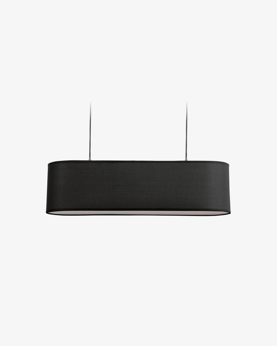 Kave Home - Lampenkap voor hanglamp Palet zwart 20 x 75 cm