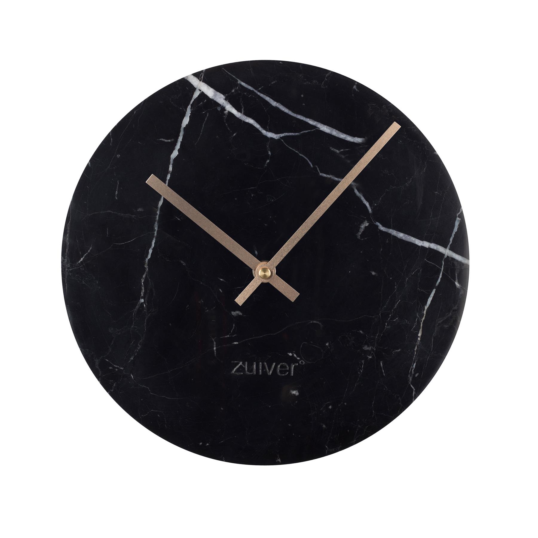 Time klok marble zwart - Zuiver