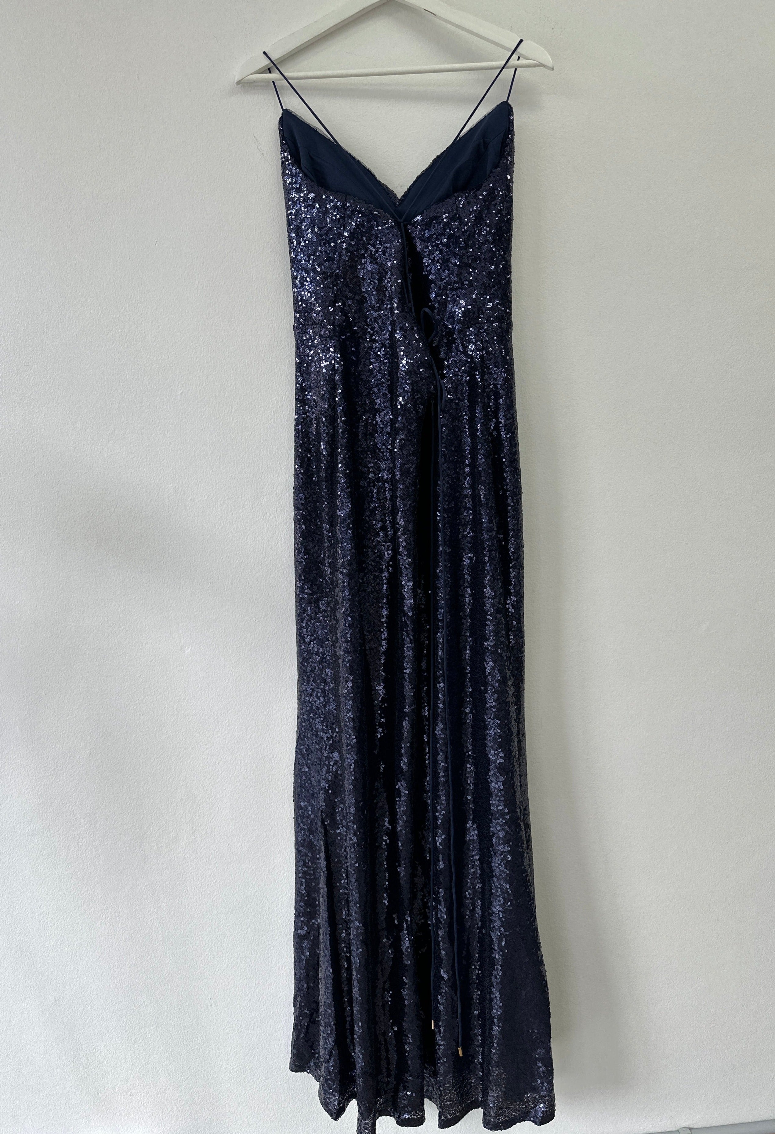 Buy Navy Stephanie Cowl Draped Gown - Bariano | RELOOP