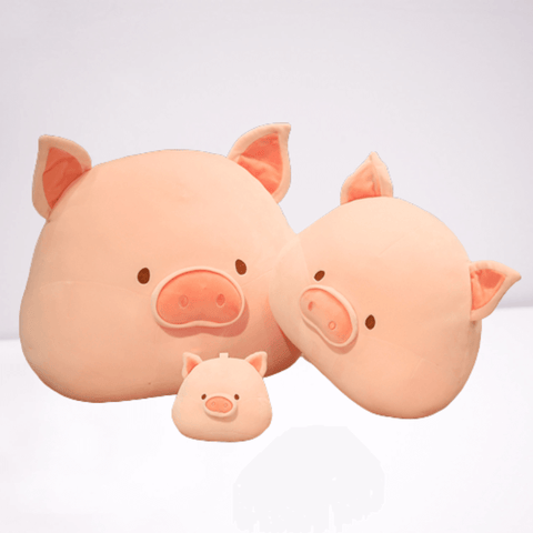 Family of soft toy and piggy comforter for children
