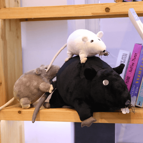 black gray or white mouse plush