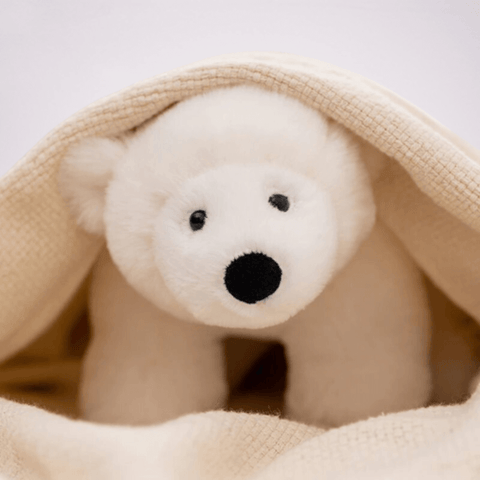 Doudou Bébé Ours Blanc – Peluche Center