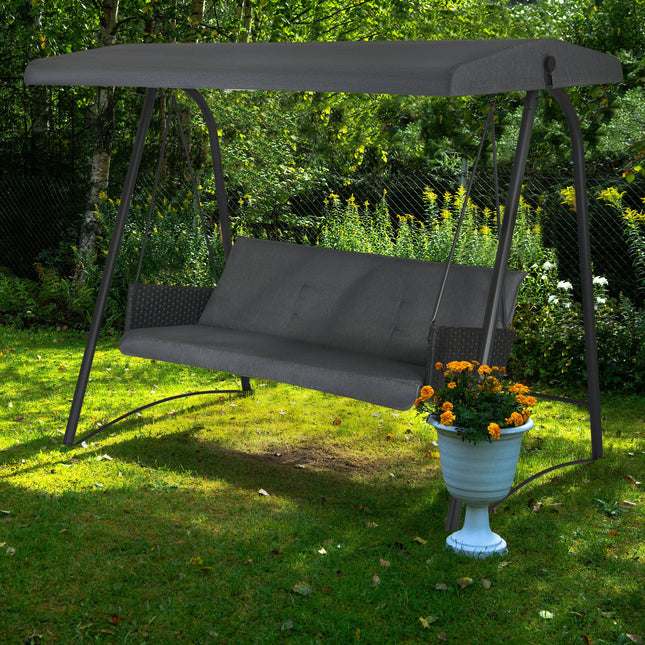 Hollywood swing with sun canopy coffee brown hollywood-Schaukel