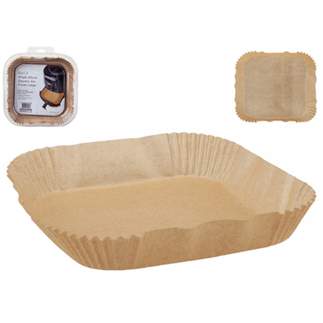 Square Air Fryer Liner, 20x20cm, Pack of 40