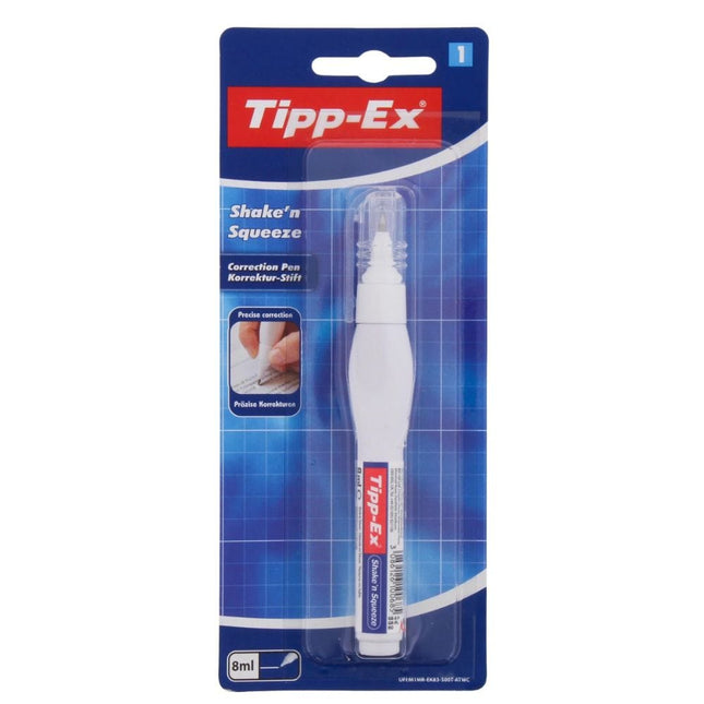 TIPP-EX Shake'n Squeeze 8ml 8022923 Stylo de corr., Blister blanc