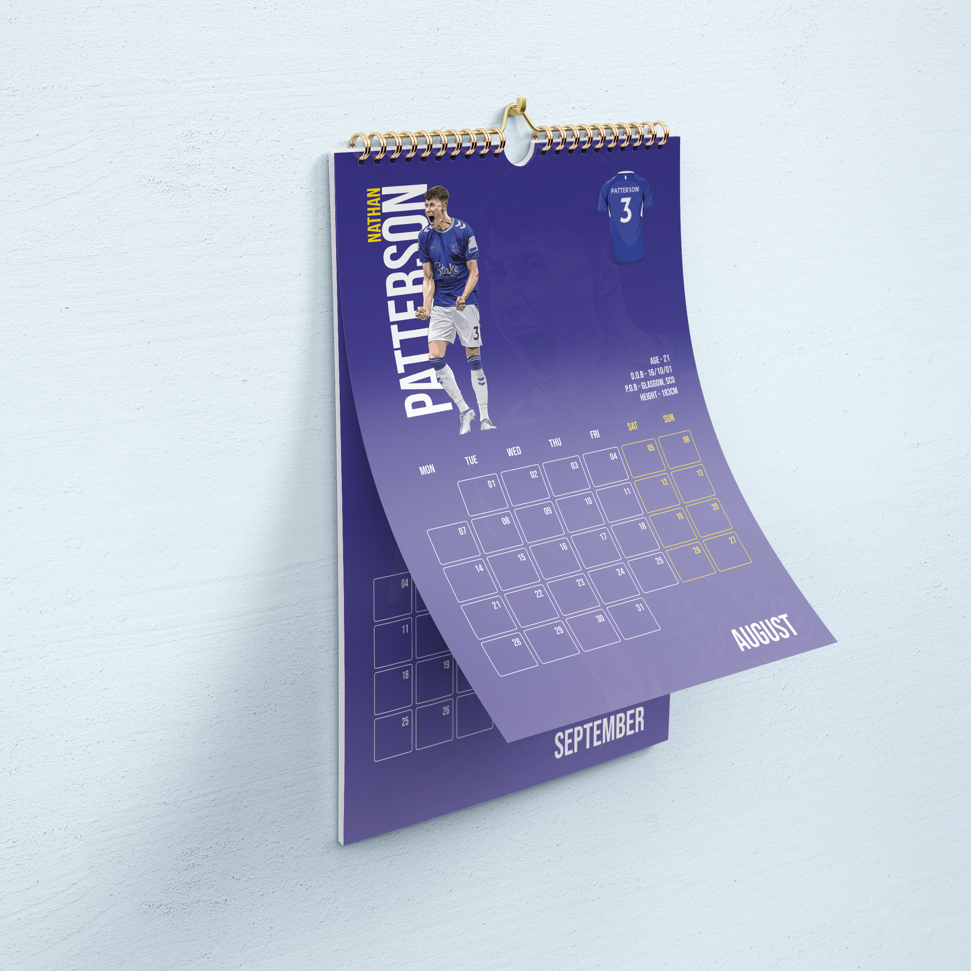 A3 2023 Illustrated Everton Un-Official Calendar – Just Doodlin