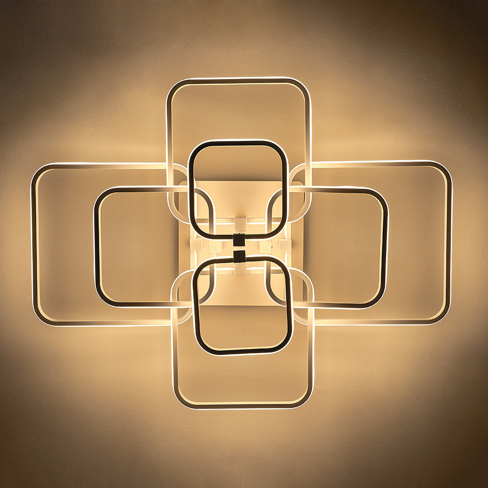 4/6/8 Heads Contemporary LED Energy-efficient Light-adjusted Semi Flush Ceiling Light