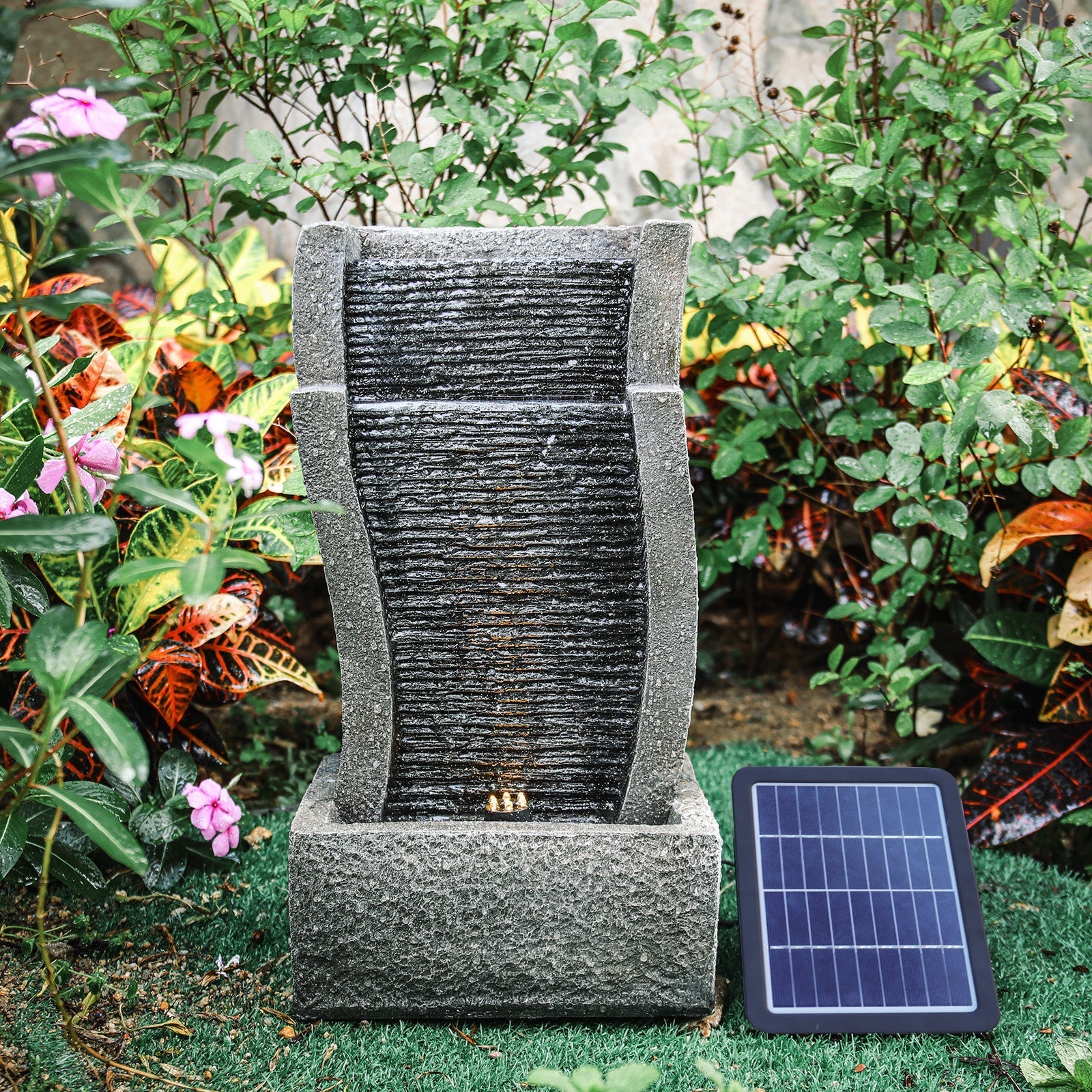 Image of Garden Cascading Waterfall Fountain