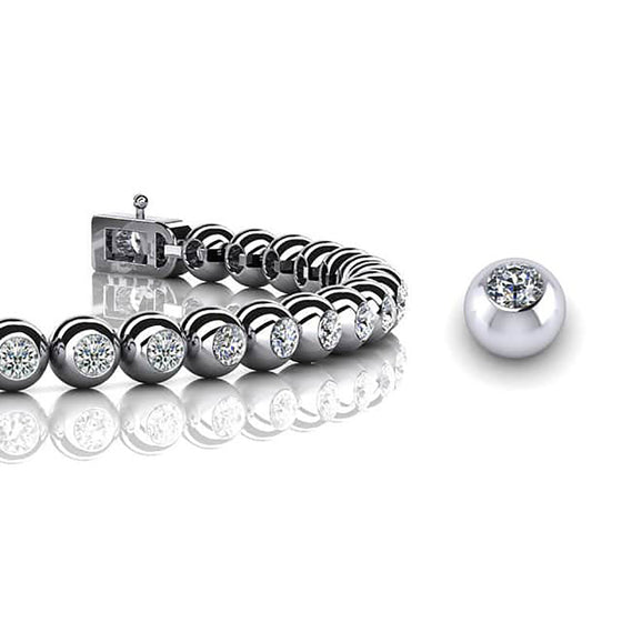 bezel set diamond tennis bracelet