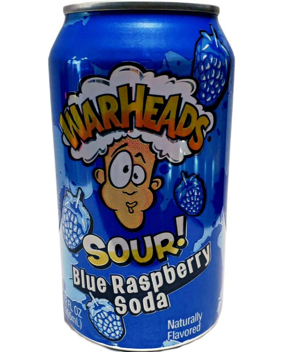 Warheads Sour Blue Raspberry Soda 355 Ml Bizzare Snax 4053