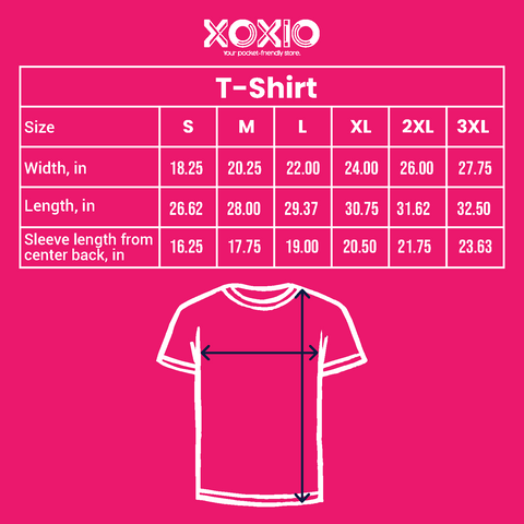 xoxio thsirt size chart