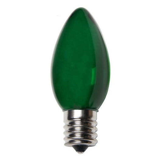 Transparent Green C9 LED Christmas Light Bulbs