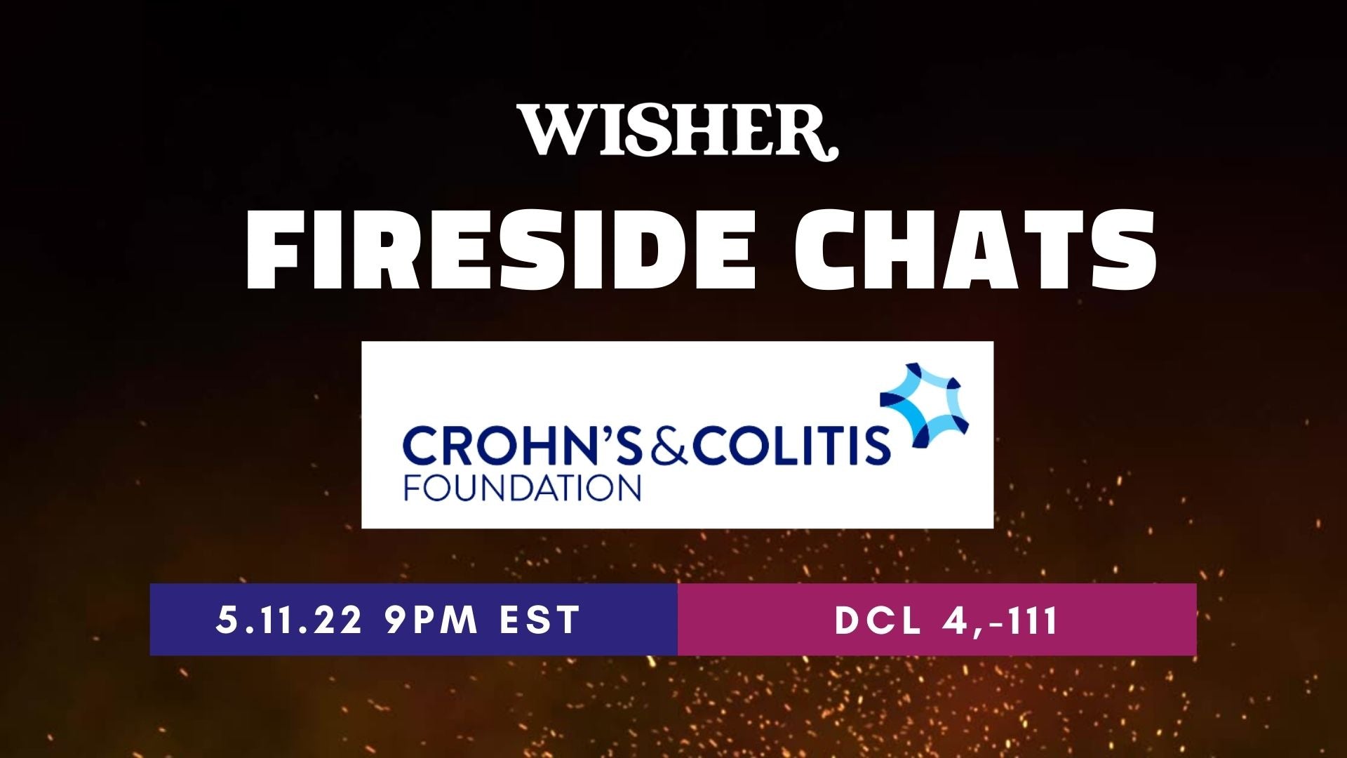 Crohn's and Colitis foundation fireside chat with Wisher Vodka