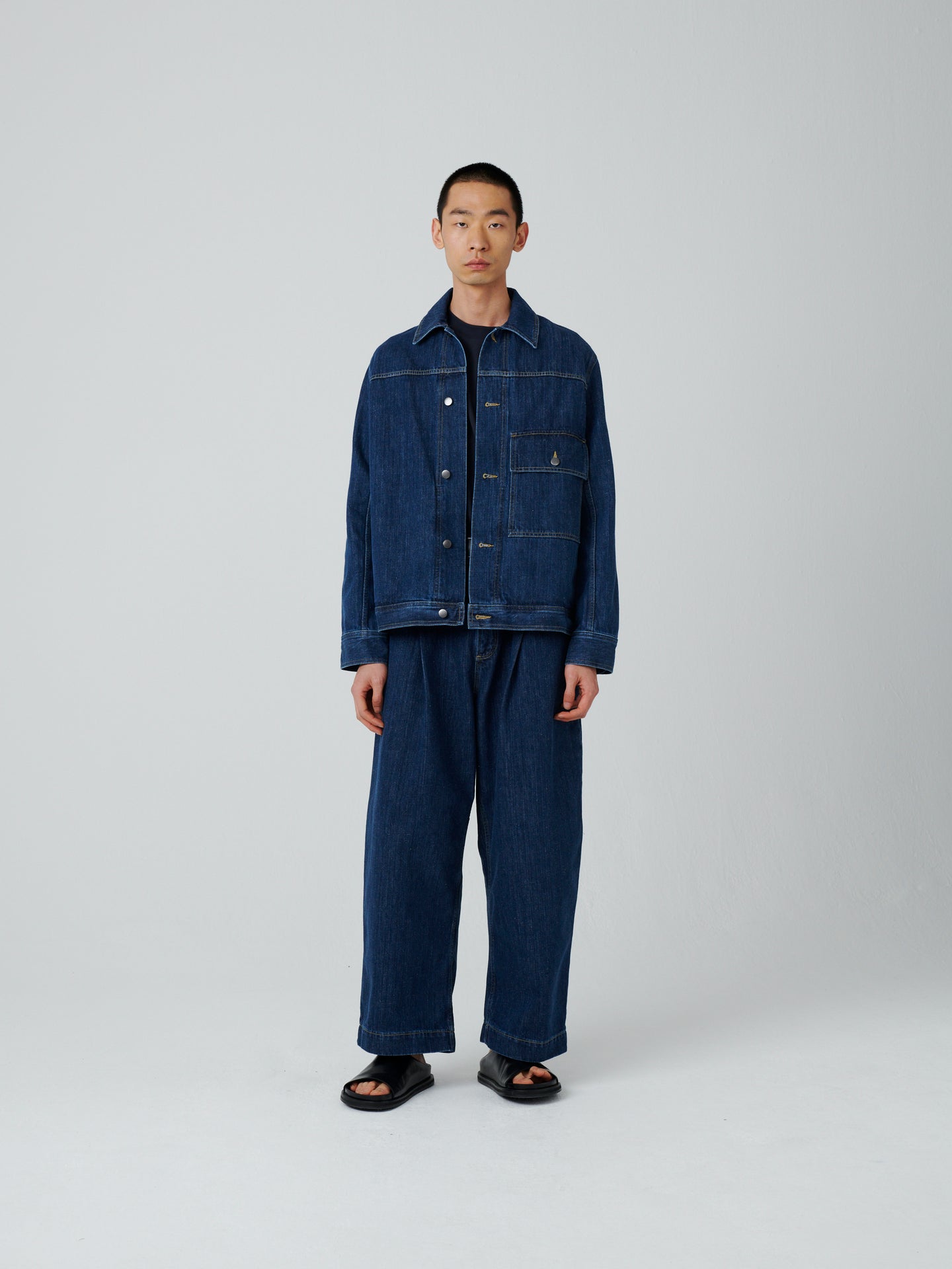 studio nicholson PUCH SELVEDGE WIDEPANTS - デニム