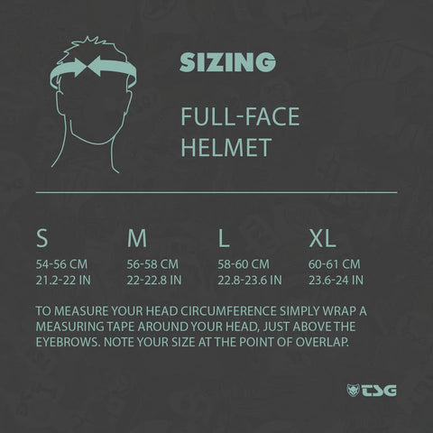 TSG Pass Pro Helmet Sizing Chart