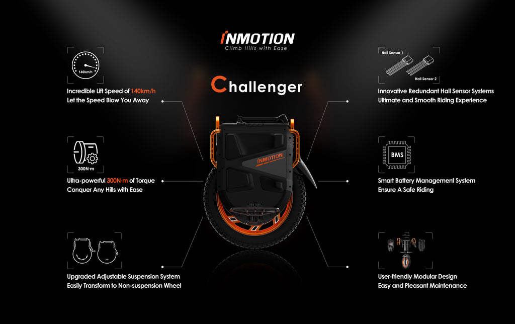 InMotion V13 Challenger Features