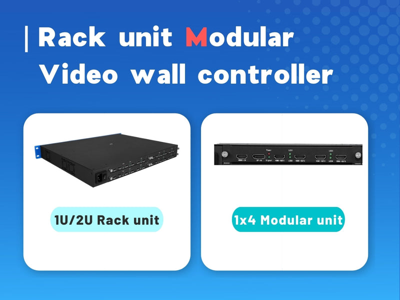 Rack unit 1U 2U 8K modular video wall controller