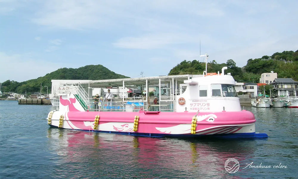 ピンクの可愛いグラスボート