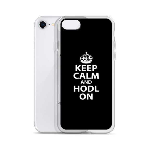 Keep calm and hodl on iPhone Case