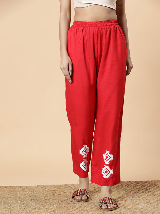 Buy Red Handwoven Cotton Silk And Organza Peplum Top & Palazzo Pant Set For  Women by Neeta Bhargava Online at Aza Fashions.