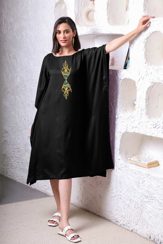 Buy Black Kaftan Dress, Black Dress Formal, Maxi Dress, Loose Fitting  Women's Dress, Luxury Kaftan Evening Dress, Plus Size Black Kaftan Dress  Online in India - Etsy