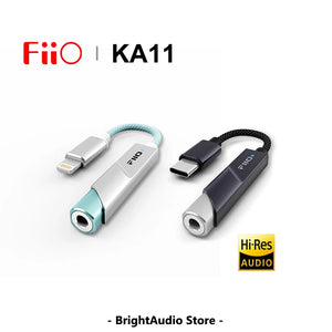FiiO JadeAudio KA11 USB DAC AMP Headphone Amplifier Hi-Res Audio Type-C to 3.5mm Adapter USB Dongle DAD256 for Android/iOS - brightaudio
