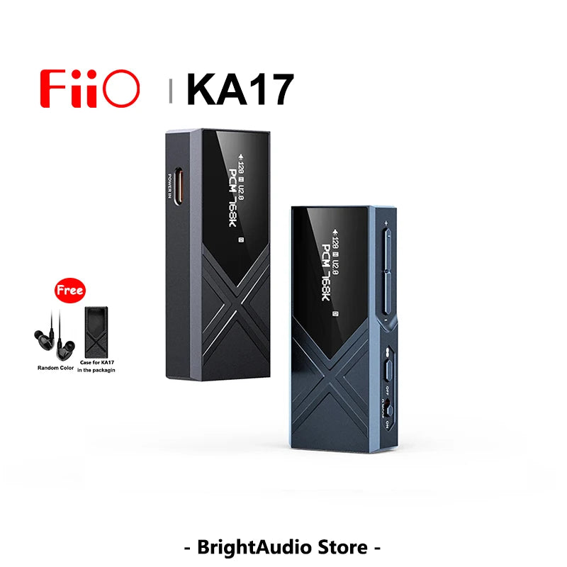 FiiO KA17 Hi-Res Audio HIFI Decoder Portable USB DAC AMP Desktop Headphone Amplifier Dual ES9069Q 3.5mmm 4.4mm for Android iOS
