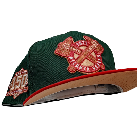 Lids Atlanta Braves New Era 150th Anniversary Walnut Mint 59FIFTY