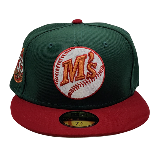 NEW ERA CAP New Era Seattle Mariners Great Outdoors 30th Anniversary Patch  Hat Club Exclusive 59Fifty Fitted Hat Indigo/Olive for Women
