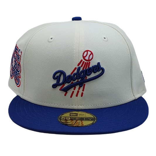 Royal Blue Los Angeles Dodgers Icy Blue Bottom Swarovski Crystal 1980 All Star Game Side Patch New Era 59FIFTY Fitted 73/4