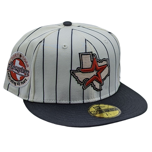 Houston Astros New Era 2005 World Series Side Patch Undervisor 59FIFTY  Fitted Hat - White/Gray