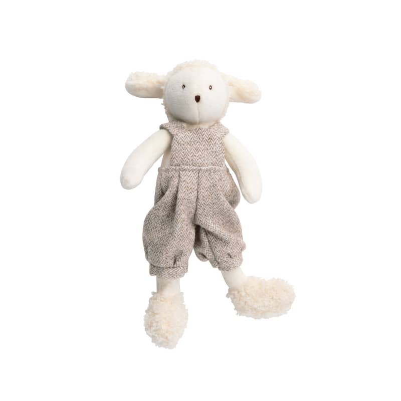 <h5>Description</h5>
<p>Albert the sheep, one of the multiple friends from the complete range of plushes and hand puppets available in The Big Family collection.<br>He is a small size soft velvet and cuddly doll ready to go to bed in its gray outfit.   </p>
<h5>Specifications</h5>
<p><strong>Color</strong>: Grey<br><strong>Recommended Age</strong>: 0+<br><strong>Material</strong>: Cotton, polyester<br><strong>Size (inches)</strong>: H: 8<br><strong>Weight (lbs)</strong>: 0,07<br><strong>Care instructions</strong>: Machine washable at 30°C on wool cycle. No tumble dry.</p>
